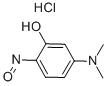 structure of CAS# 41317-10-6, 2-Nitroso-5-Dimethylaminophenol Hydrochloride;5-DIMETHYLAMINO-2-NITROSOPHENOL HYDROCHLORIDE;2-NITROSO-5-DIMETHYLAMINOPHENOL HYDROCHLORIDE;Nitrosodimethylaminophenolhydrochloride