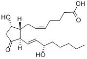 structure of CAS# 41598-07-6, Prostaglandin D2;(Z)-7-[(1R,2R,5S)-5-Hydroxy-2-[(E,3S)-3-Hydroxyoct-1-Enyl]-3-Oxo-Cyclopentyl]Hept-5-Enoic Acid;(Z)-7-[(1R,2R,5S)-5-Hydroxy-2-[(E,3S)-3-Hydroxyoct-1-Enyl]-3-Keto-Cyclopentyl]Hept-5-Enoic Acid;(5E,13E)-9,15-Dihydroxy-11-Oxoprosta-5,13-Dien-1-Oic Acid