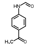 structure of CAS# 41656-75-1, N-(4-Acetylphenyl)Formamide;4-acetylphenylformamide