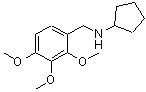 结构式 CAS# 418788-93-9, N-(2,3,4-三甲氧基苄基)环戊烷胺