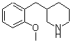 结构式 CAS# 420137-10-6, 3-(2-甲氧基苄基)哌啶