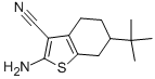 structure of CAS# 42159-76-2, 2-Amino-6-Tert-Butyl-4,5,6,7-Tetrahydro-1-Benzothiophene-3-Carbonitrile;(6S)-2-Amino-6-Tert-Butyl-4,5,6,7-Tetrahydrobenzothiophene-3-Carbonitrile;Zinc00035868