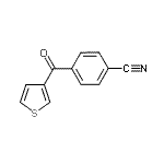 structure of CAS# 42296-08-2, 4-(3-Thienylcarbonyl)Benzonitrile;3-(4-cyanobenzoyl)thiophene