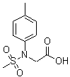 结构式 CAS# 425616-93-9, N-(4-甲基苯基)-N-(甲基磺酰基)甘氨酸