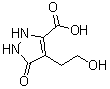structure of CAS# 42562-56-1, 4-(2-Hydroxyethyl)-5-Oxo-2,5-Dihydro-1H-Pyrazole-3-Carboxylic Acid;3-hydroxy-4-(2-hydroxyethyl)-1H-pyrazole-5-carboxylic acid;3-hydroxy-4-(2-hydroxyethyl)pyrazole-5-carboxylic acid;4-(2-hydr<wbr>oxyethyl)<wbr>-5-oxo-2,<wbr>5-dihydro<wbr>-1H-pyraz<wbr>ole-3-car<wbr>boxylic a<wbr>cid