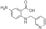 structure of CAS# 425662-35-7, 5-Amino-2-[(3-Pyridinylmethyl)Amino]Benzoic Acid;5-amino-2-((pyridin-3-ylmethyl)amino)benzoic acid;5-amino-2-[(3-pyridinylmethyl)amino]benzoic acid;5-Amino-2-[(pyridin-3-ylmethyl)-amino]-benzoic aci