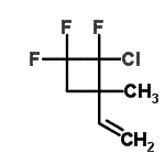 结构式 CAS# 4265-28-5, 2-氯-1,1,2-三氟-3-甲基-3-乙烯基环丁烷