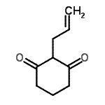 structure of CAS# 42738-68-1, 2-Allyl-1,3-Cyclohexanedione;2-(prop-2-en-1-yl)cyclohexane-1,3-dione;2-Allyl-1,3-cyclohexanedione #