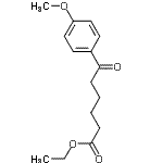 structure of CAS# 42916-80-3, Ethyl 6-(4-Methoxyphenyl)-6-Oxohexanoate;Ethyl 6-(4-methoxyphenyl)-6-oxohexanoate