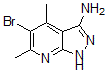 结构式 CAS# 42951-65-5, 5-溴-4,6-二甲基-1H-吡唑并[3,4-b]吡啶-3-胺
