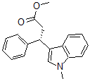 结构式 CAS# 429689-17-8, (betaS)-1-甲基-beta-苯基-1H-吲哚-3-丙酸甲酯