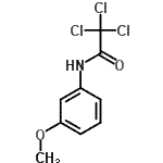结构式 CAS# 4306-33-6, 2,2,2-三氯-N-(3-甲氧基苯基)乙酰胺
