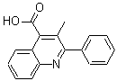 结构式 CAS# 43071-45-0, 3-甲基-2-苯基-4-喹啉羧酸