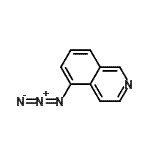 structure of CAS# 43101-10-6, 5-Azidoisoquinoline;5-azidoisoquinoline;MFCD12067126