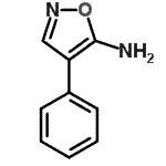 structure of CAS# 4320-83-6, 4-Phenyl-1,2-Oxazol-5-Amine;4-phenyl-5-isoxazolamine;4-phenylisoxazol-5-amine;4-phenylisoxazol-5-amine (en)