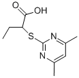 structure of CAS# 433242-64-9, 2-(4,6-Dimethyl-Pyrimidin-2-Ylsulfanyl)-Butyric Acid;(2S)-2-[(4,6-Dimethyl-2-Pyrimidinyl)Thio]Butanoate;(2S)-2-[(4,6-Dimethylpyrimidin-2-Yl)Thio]Butyrate;Zinc00305594