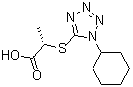 结构式 CAS# 433253-83-9, 2-[(1-环己基-1H-四唑-5-基)硫代]-丙酸
