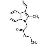 结构式 CAS# 433307-59-6, 乙基(3-甲酰基-2-甲基-1H-吲哚-1-基)乙酸酯