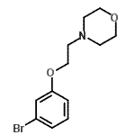 structure of CAS# 435283-95-7, 4-[2-(3-Bromophenoxy)Ethyl]Morpholine;4-[2-(3-Bromophenoxy)ethyl]morpholine 97%;MFCD03710161
