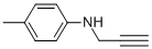 structure of CAS# 435345-28-1, Prop-2-Ynyl-p-Tolyl-Amine;4-Methyl-N-Prop-2-Ynyl-Aniline;(4-Methylphenyl)-Propargyl-Amine;Bas 03154699
