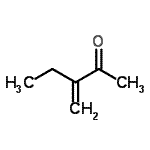 CAS 登录号：4359-77-7， 3-亚甲基-2-戊酮