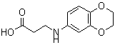 结构式 CAS# 436087-14-8, 3-(2,3-二氢-1,4-苯并二氧杂环己-7-基氨基)丙酸