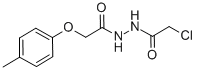 structure of CAS# 436095-87-3, Chloro-Acetic Acid N '-(2-p-Tolyloxy-Acetyl)-Hydrazide;N'-(2-Chloro-1-Oxoethyl)-2-(4-Methylphenoxy)Acetohydrazide;N'-(2-Chloroethanoyl)-2-(4-Methylphenoxy)Ethanehydrazide;Zinc02522978