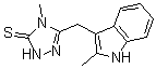 structure of CAS# 436096-84-3, 2,4-Dihydro-4-Methyl-5-[(2-Methyl-1H-Indol-3-Yl)Methyl]-3H-1,2,4-Triazole-3-Thione;St5275378;Bas 04391825;Zinc00316345