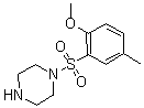 结构式 CAS# 436099-67-1, 1-(2-甲氧基-5-甲基-苯磺酰基)-哌嗪