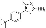 structure of CAS# 438227-35-1, 5-Methyl-4-[4-(2-Methyl-2-Propanyl)Phenyl]-1,3-Thiazol-2-Amine;4-(4-tert-Butylphenyl)-5-methylthiazol-2-ylamine;4-(4-tert-Butyl-phenyl)-5-methyl-thiazol-2-ylamine;4-[4-(tert-butyl)phenyl]-5-methyl-1,3-thiazole-2-ylamine