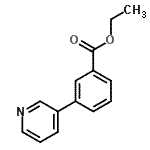 CAS 登录号：4385-73-3， 乙基3-(3-吡啶基)苯甲酸酯