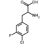 结构式 CAS# 439587-16-3, 4-氯-3-氟苯丙氨酸