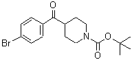 结构式 CAS# 439811-37-7, 4-(4-溴苯甲酰基)-1-哌啶羧酸叔丁酯