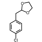 结构式 CAS# 4412-51-5, 2-(4-氯苄基)-1,3-二氧戊环