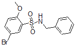 结构式 CAS# 446308-82-3, N-苄基-5-溴-2-甲氧基苯磺酰胺