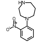 structure of CAS# 450352-64-4, 1-(2-Nitrophenyl)-1,4-Diazepane;1-(2-Nitro-phenyl)-[1,4]diazepane;1-(2-nitrophenyl)-1,4-diazepane;1H-1,4-DIAZEPINE,HEXAHYDRO-1-(2-NITROPHENYL)-