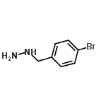 structure of CAS# 45811-94-7, (4-Bromobenzyl)Hydrazine;[(4-bromophenyl)methyl]hydrazine;4-Bromobenzylhydrazine;4-BROMO-BENZYL-HYDRAZINE