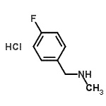 结构式 CAS# 459-20-1, 1-(4-氟苯基)-N-甲基甲胺盐酸盐(1:1)