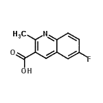 structure of CAS# 461026-47-1, 6-Fluoro-2-Methyl-3-Quinolinecarboxylic Acid;6-fluoro-2-methyl-3-quinolinecarboxylic acid;6-Fluoro-2-methyl-quinoline-3-carboxylic acid;6-Fluoro-2-methyl-quinoline-3-carboxylicacid