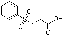 结构式 CAS# 46376-16-3, N-甲基-N-(苯磺酰基)-甘氨酸
