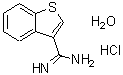 structure of CAS# 465515-36-0, 1-Benzothiophene-3-Carboximidamide Hydrochloride Hydrate;1-Benzoth<wbr>iophene-3<wbr>-carboxim<wbr>idamide h<wbr>ydrochlor<wbr>ide hydra<wbr>te, 3-Car<wbr>bamimidoy<wbr>lbenzo[b]<wbr>thiophene<wbr> hydrochl<wbr>oride hyd<wbr>rate;Benzo[b]thiophene-3-carboxamidine hydrochloride hydrate;Benzo[b]thiophene-3-carboximidamidine hydrochloride hydrate