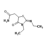 CAS#: 469876-36-6， 2-[(2E)-3-Ethyl-2-(Ethylimino)-4-Oxo-1,3-Thiazolidin-5-Yl]Acetamide