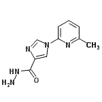结构式 CAS# 478063-72-8, 1-(6-甲基-2-吡啶基)-1H-咪唑-4-甲酰肼