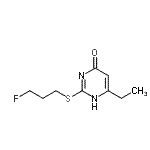 结构式 CAS# 478064-58-3, 6-乙基-2-[(3-氟丙基)硫基]-4-嘧啶醇
