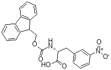 structure of CAS# 478183-71-0, N-[(9H-Fluoren-9-Ylmethoxy)Carbonyl]-3-Nitro-D-Phenylalanine;FMOC-M-NITRO-D-PHE-OH;FMOC-L-PHE(3-NO2)-OH;FMOC-D-PHE(3-NO2)-OH
