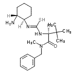 structure of CAS# 479423-21-7, N<Sup>2</Sup>-{[(1R,2R)-2-Aminocyclohexyl]Carbamothioyl}-N-Benzyl-N,3-Dimethyl-L-Valinamide;(2S)-2-[[<wbr>[[(1R,2R)<wbr>-2-Aminoc<wbr>yclohexyl<wbr>]amino]th<wbr>ioxomethy<wbr>l]amino]-<wbr>N-3,3-tri<wbr>methyl-N-<wbr>(phenylme<wbr>thyl)buta<wbr>namide