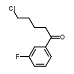 结构式 CAS# 487058-73-1, 5-氯-1-(3-氟苯基)-1-戊酮