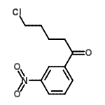 结构式 CAS# 487058-74-2, 5-氯-1-(3-硝基苯基)-1-戊酮