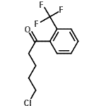 结构式 CAS# 487058-77-5, 5-氯-1-[2-(三氟甲基)苯基]-1-戊酮
