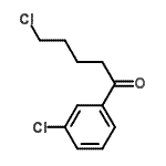 结构式 CAS# 487058-78-6, 5-氯-1-(3-氯苯基)-1-戊酮